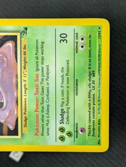 Muk 13/62 - Fossil Unlimited Holo Rare Pokemon TCG MP - Image 5