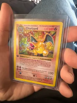 Fan made art work Charizard 4/102 First edition Holo Rare 1999 Pokemon Base Set - Image 1