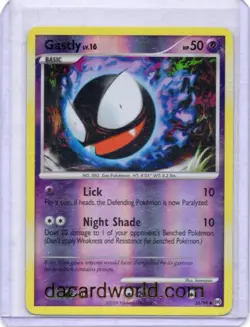 2009 Pokemon Arceus Gastly Reverse Holo 36/99 - Image 1