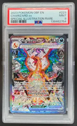 2023 Pokemon Charizard ex #223/197 Special Illustration Rare PSA 9 CG4 - Image 1