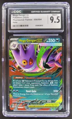 2025 Pokemon Phantasmal Flames Mega Gengar ex #056/094 Double Rare CGC 9.5 PT - Image 1