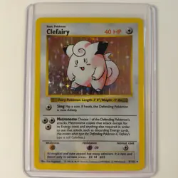 Clefairy 5/102 Shadowless Holo Rare Base Set Pokemon TCG Sleaved Since 1999 - Image 1