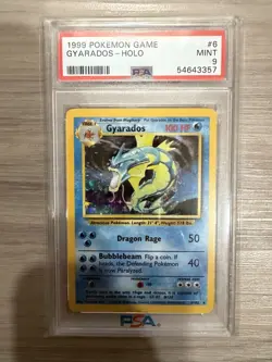 1999 Pokemon Gyarados PSA 9 Mint holo #6 Base Set - Image 1