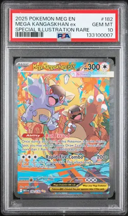 2025 POKEMON MEG SPECIAL ILLUSTRATION RARE #182 MEGA KANGASKHAN EX PSA 10 - Image 1