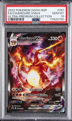 2022 POKEMON SWSH ULTRA-PREMIUM COLLECTION #261 FULL ART/CHARIZARD VMAX PSA 10 - Image 1