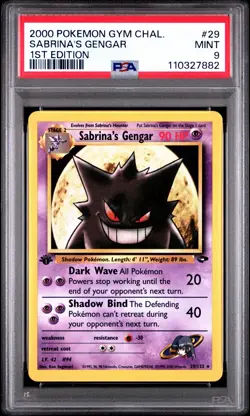 Pokemon Sabrina's Gengar Gym Challenge 1st Edition Rare #29 PSA 9 Mint - Image 1