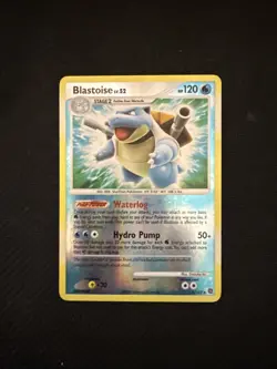 Pokemon TCG Blastoise Reverse Holo Rare Card 2/132 D&P: Secret Wonders Lv.52 - Image 2