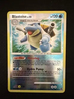 Pokemon TCG Blastoise Reverse Holo Rare Card 2/132 D&P: Secret Wonders Lv.52 - Image 3