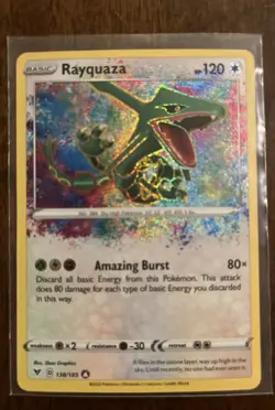 Pokemon Card TCG - Rayquaza 138/185 Amazing Rare Vivid Voltage Near Mint - Image 1