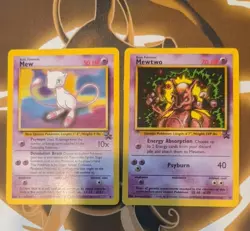 Pokemon WOTC Black Star Promo Lot – Mew #8 & Mewtwo #14 – NM - Image 1