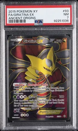 2015 POKEMON XY ANCIENT ORIGINS #93 FULL ART/GIRATINA EX PSA 7 - Image 1