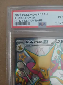 2024 POKEMON PAF EN-PALDEAN FATES SHINY ULTRA RARE #215 ALAKAZAM EX PSA 10 - Image 3