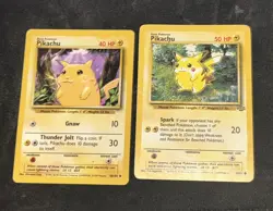 Vintage Pokemon Pikachu Lot – Base Set & Jungle – Played – Authentic WotC - Image 1