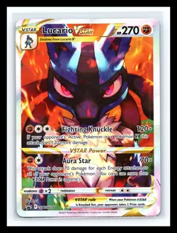 💥 Pokemon TCG Lucario VSTAR SWSH291 Crown Zenith Holo Black Star Promo - Image 1