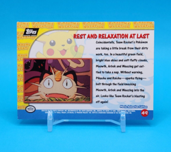 Pokemon Card - Rest and Relaxation at Last 49 - Pikachu's Vacation - Topps - Image 3