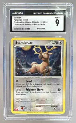 Stantler 2023 Pokemon Classic #016 Charizard & Ho Oh ex Deck CGC 9 - Image 1