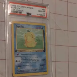 Team Rocket Psyduck 65/82 1st Edition PSA 10 Pokemon - Image 1