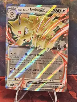 Team Rocket's Persian ex 218 Sv10: Destined Rivals Holo Mint Pokemon Tin Promo - Image 1