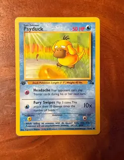 Pokemon TCG Fossil PSYDUCK 053/062 1st Edition (1999) - Image 1