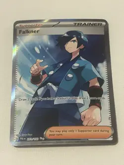 Pokemon TCG Falkner Paldea Evolved Full Art Trainer Ultra Rare Card 251/193 - Image 1