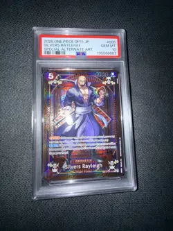 2025 One Piece Op-11 En Silvers Rayleigh Alternate Art Psa 10 PSA Miss Labeled - Image 1
