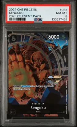 2024 ONE PIECE CHAMP 2023 EVENT PACK #032 SENGOKU PSA 8 - Image 1