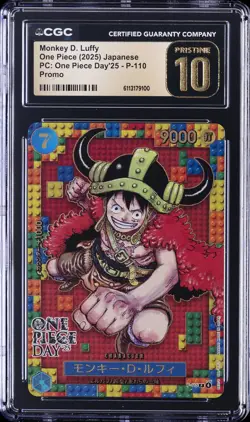 2025 ONE PIECE JPN PC: ONE PIECE DAY '25 - PROMO MONKEY D LUFFY CGC 10 PRISTINE - Image 1