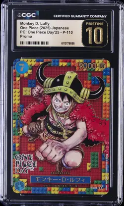 2025 ONE PIECE JPN PC: ONE PIECE DAY '25 - PROMO MONKEY D LUFFY CGC 10 PRISTINE - Image 1