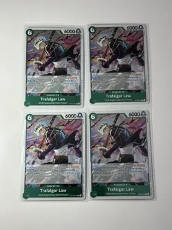 Trafalger Law OP13-031 Carrying On His Will 4 Foil Card Play Set Lot One Piece - Image 1