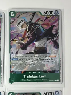 Trafalger Law OP13-031 Carrying On His Will 4 Foil Card Play Set Lot One Piece - Image 3