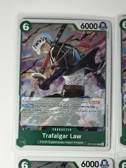 Trafalger Law OP13-031 Carrying On His Will 4 Foil Card Play Set Lot One Piece - Image 4