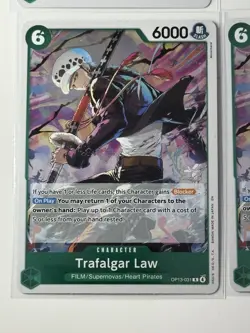 Trafalger Law OP13-031 Carrying On His Will 4 Foil Card Play Set Lot One Piece - Image 5