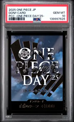 2025 ONE PIECE JPN PREM CARD COLLECTION -ONE PIECE DAY'25- DON!! CARD PSA 10 - Image 1