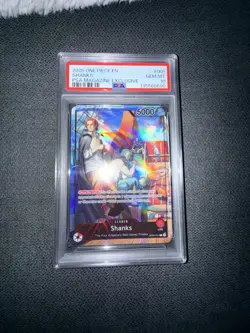 2025 ONE PIECE PROMOS PSA MAGAZINE EXCLUSIVE #001 SHANKS PSA 10 - Image 1