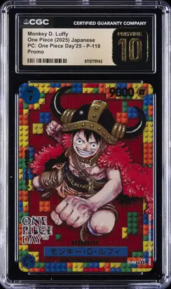 2025 ONE PIECE JPN PC: ONE PIECE DAY '25 PROMO MONKEY D LUFFY CGC 10 PRISTINE - Image 1