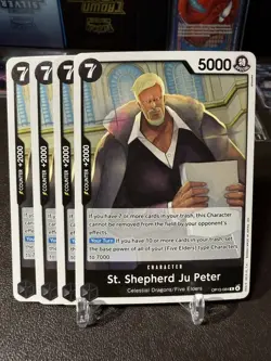 4x playset St. Shepherd Ju Peter OP13-084 Carrying On His Will Foil One Piece - Image 1