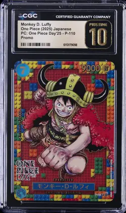 2025 ONE PIECE JPN PC: ONE PIECE DAY '25 PROMO MONKEY D LUFFY CGC 10 PRISTINE - Image 1