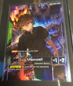 Gundam Card Game - Duo Maxwell (R+) - Newtype Rising (GD01) - UNPLAYED - NM - Image 1