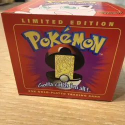 RARE Pokemon JIGGLYPUFF 23K Gold Plated Trading Card 1999 Burger King NEW SEALED - Image 3