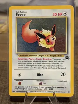 Eevee Promo Holo NM Wizards Black Star #11 WOTC Vintage Pokemon Card - Image 2