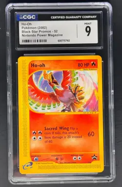 Ho-Oh Black Star Promo 52 Pokemon Center New York Pokemon Card CGC 9 MINT - Image 1