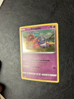 DOUBLE Swirl Galarian Slowpoke SWSH126 HD Galaxy Pokemon Black Star Promo Card - Image 2