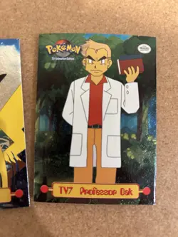 Pikachu + Professor Oak Holo Topps Animated Pokemon Card Lot Vintage WOTC - Image 3