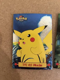 Pikachu + Professor Oak Holo Topps Animated Pokemon Card Lot Vintage WOTC - Image 4