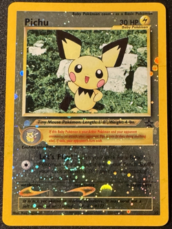 Pichu Promo 35 WoTC Black Star Promo Pokemon Card Holo Foil Rare HP - Image 1