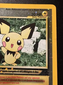 Pichu Promo 35 WoTC Black Star Promo Pokemon Card Holo Foil Rare HP - Image 4