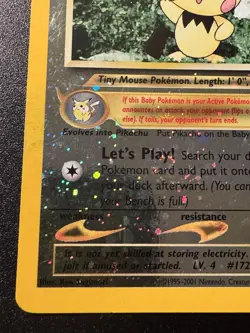 Pichu Promo 35 WoTC Black Star Promo Pokemon Card Holo Foil Rare HP - Image 5