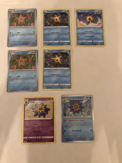 Lot Of 7 Staryu and Starmie Pokemon Cards - Image 1