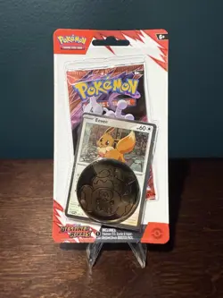Pokemon TCG Eevee Card & Coin Blister Pack Set - Image 1