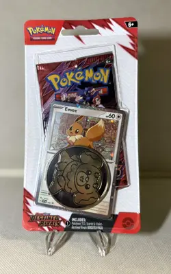 Pokemon TCG Eevee Card & Coin Blister Pack Set - Image 4